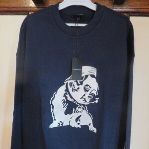 Emporio Armani French Terry Crewneck Bulldog Embroidery Sweatshirt